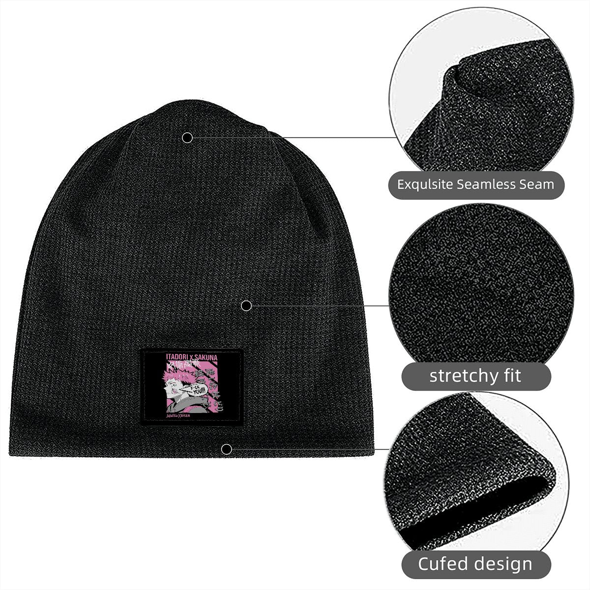 Waffle Knit Pullover Hat ANIME