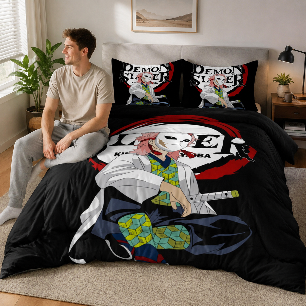 Demons Slayer 1 ANIME Queen Comforter Set - Standout