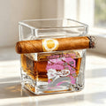 Whiskey Glass with Cigar Holder ANIME
