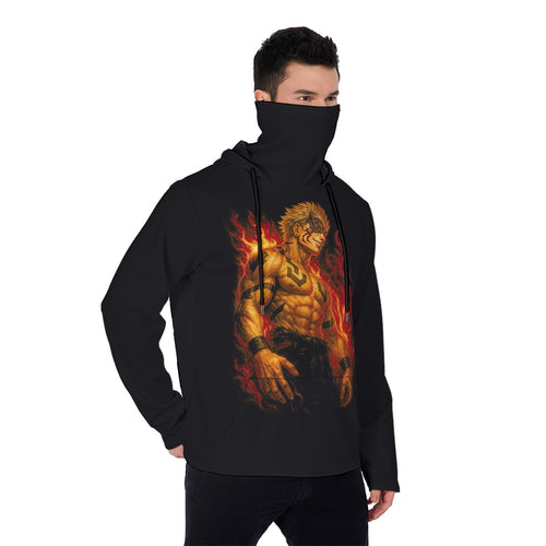 All-Over Print Men's Heavy Fleece Hoodie With Mask - Standout