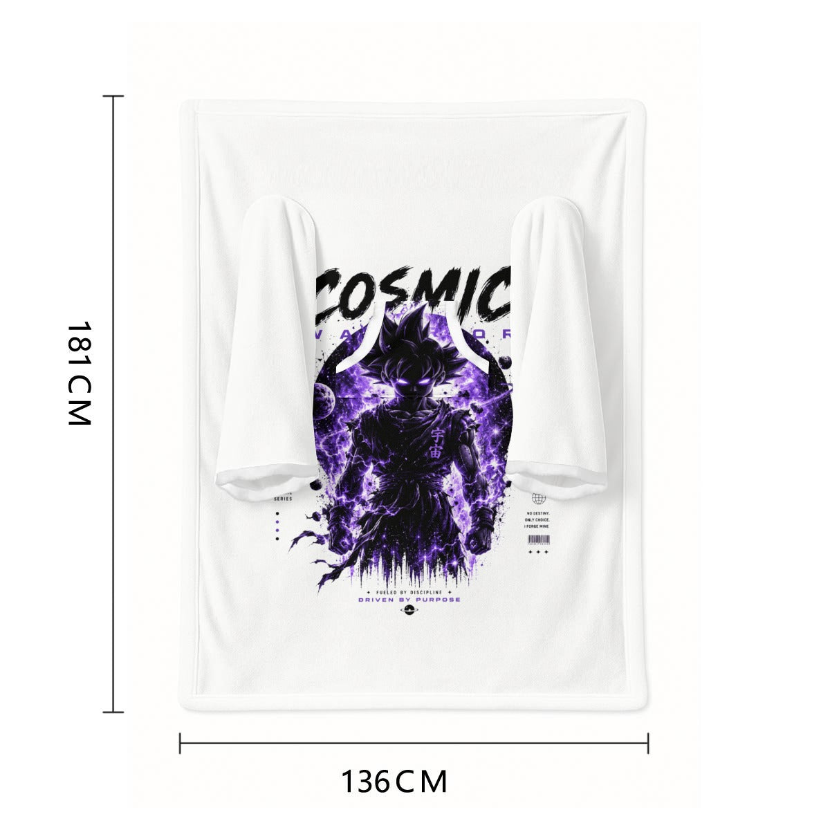 All-Over Print Cozy Wearable Blanket with Sleeves - Standout