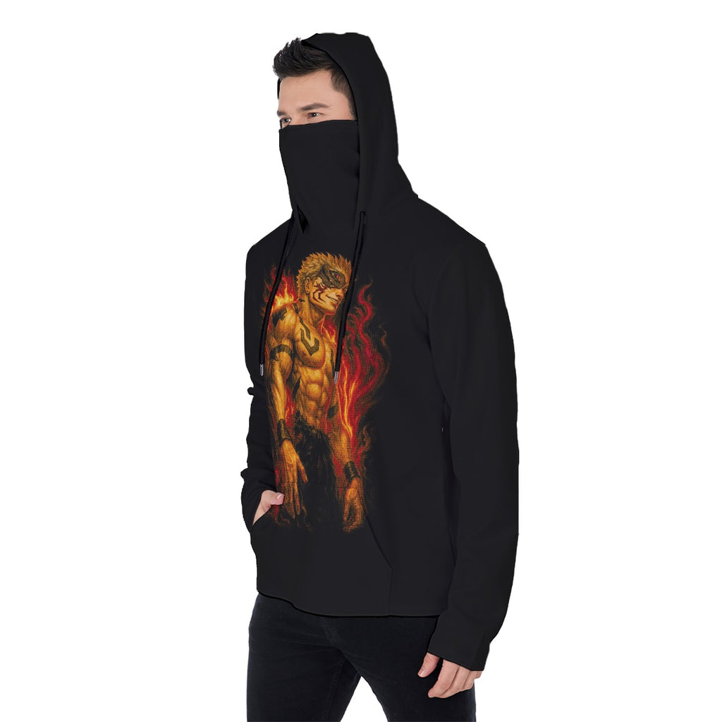 All-Over Print Men's Heavy Fleece Hoodie With Mask - Standout