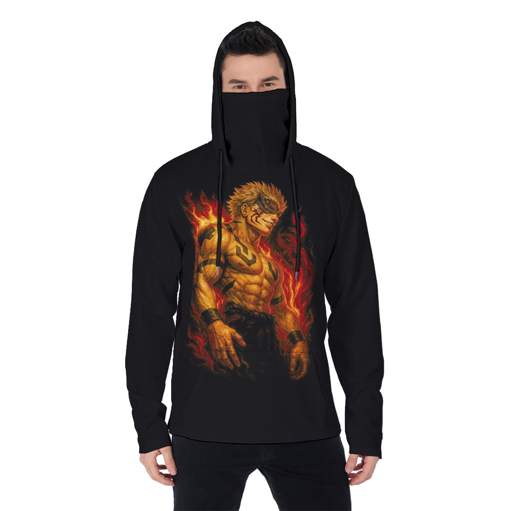 All-Over Print Men's Heavy Fleece Hoodie With Mask - Standout