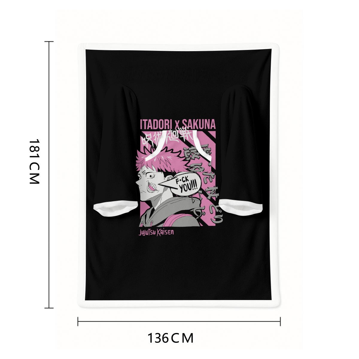All-Over Print Cozy Wearable Blanket with Sleeves - Standout