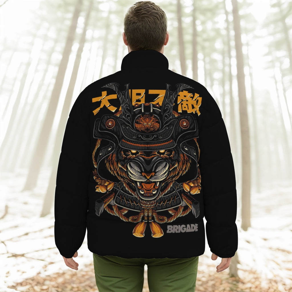 All-Over Print Unisex Stand-up Collar Down Jacket amine