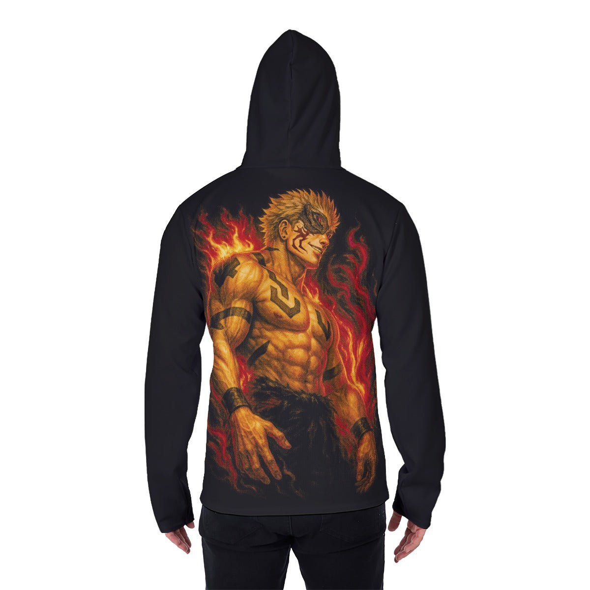 All-Over Print Men's Heavy Fleece Hoodie With Mask - Standout