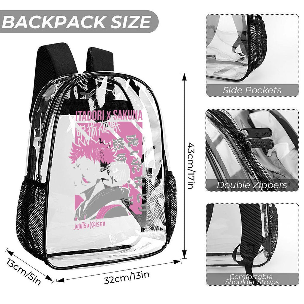 Clear Backpack 3Piece Set ANIME