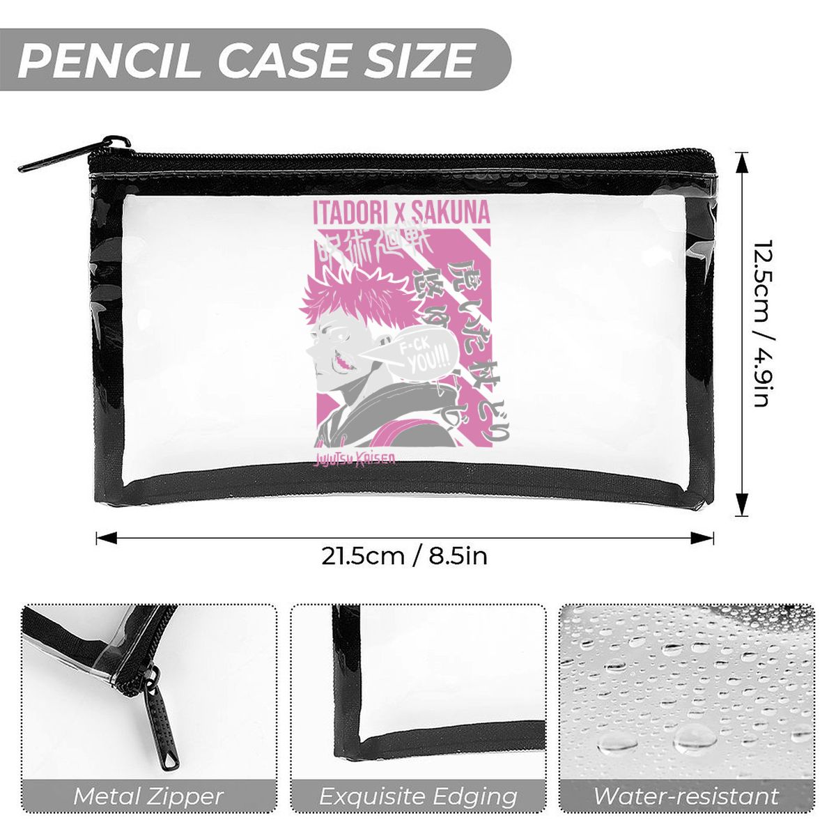 Clear Backpack 3Piece Set ANIME
