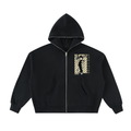 Fleeced Full-Zip Boxy Hoodie - Standout