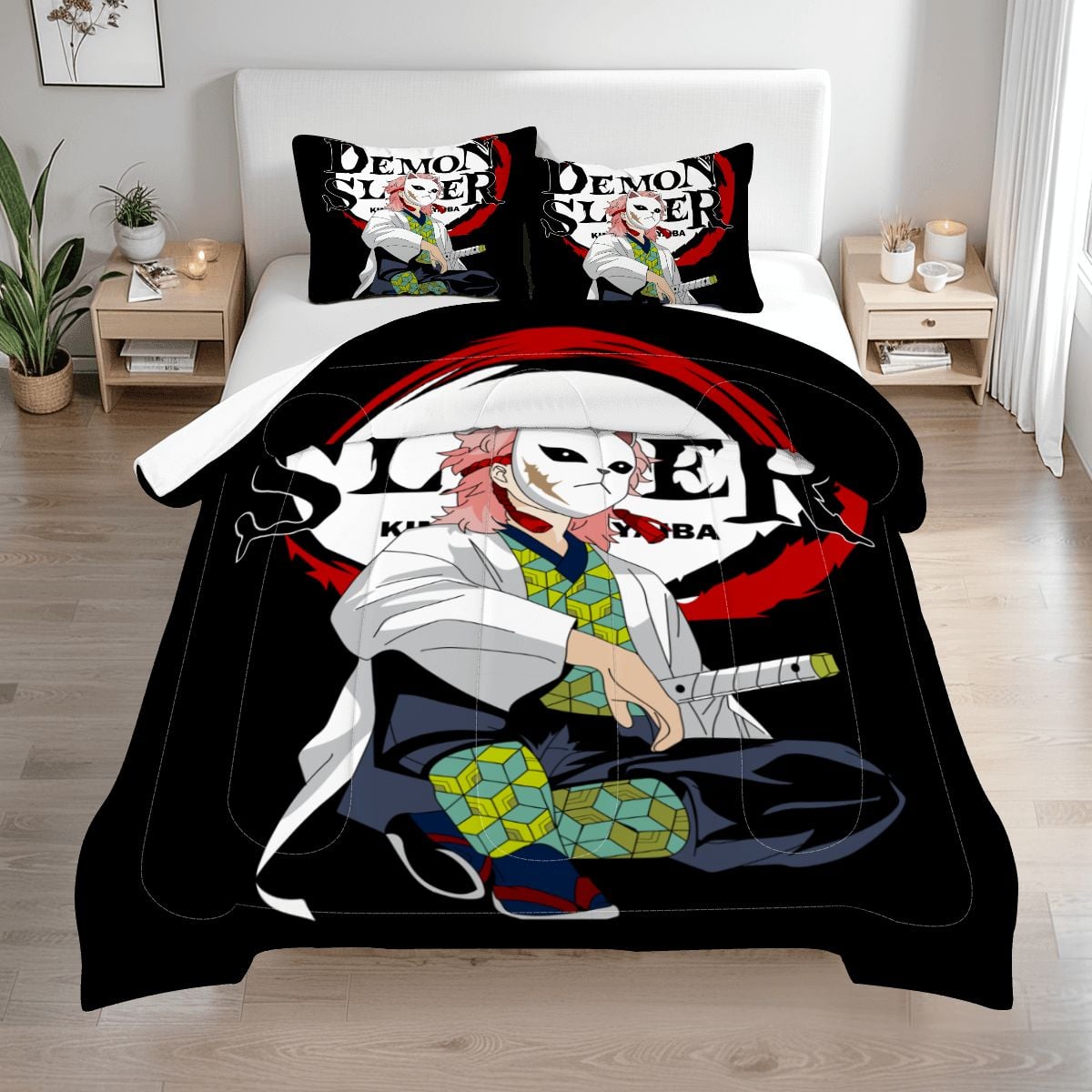 Demons Slayer 1 ANIME Queen Comforter Set - Standout
